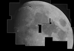 Moon Closeup as Mosaic for measuring shadows