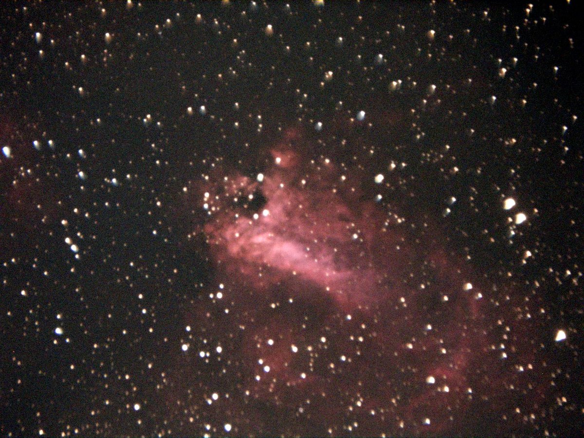 M17 Swan Nebula 1 minute, color