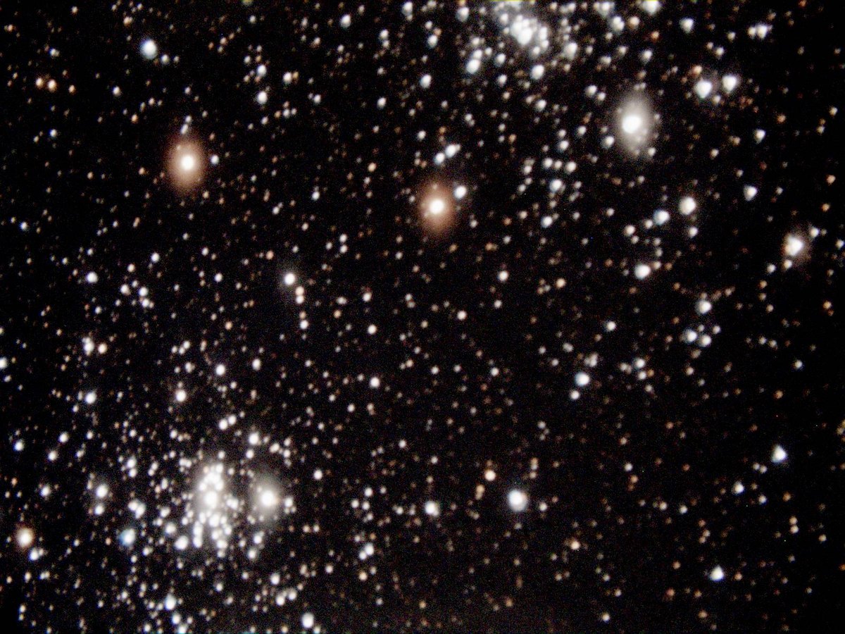 NGC 869 and 884 Double Cluster 1 minute, color